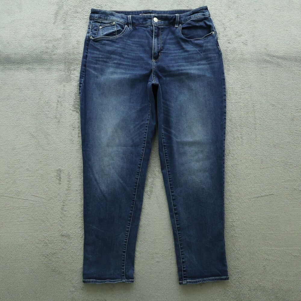 Chico's Jeans Women's Size 2R US 12R Blue High-Rise Boyfriend Ankle 29" Inseam